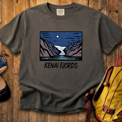 Kenai Fjords at Night Cotton T-Shirt