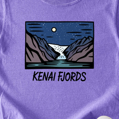 Kenai Fjords at Night Kids Cotton T-Shirt