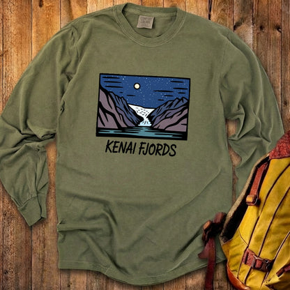 Kenai Fjords at Night Premium Long Sleeve