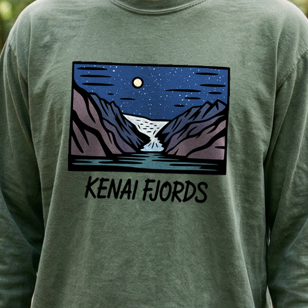 Kenai Fjords at Night Premium Long Sleeve