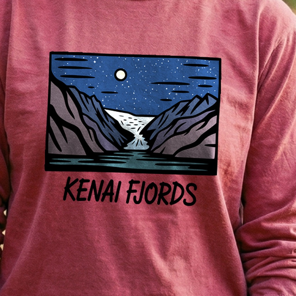 Kenai Fjords at Night Premium Long Sleeve