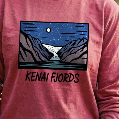 Kenai Fjords at Night Premium Long Sleeve
