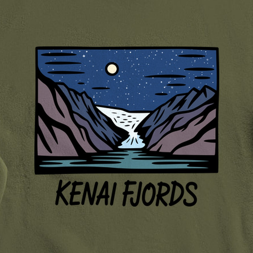 Kenai Fjords at Night Crewneck Sweatshirt