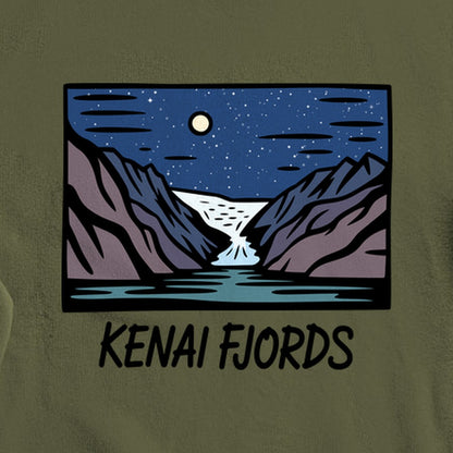 Kenai Fjords at Night Crewneck Sweatshirt
