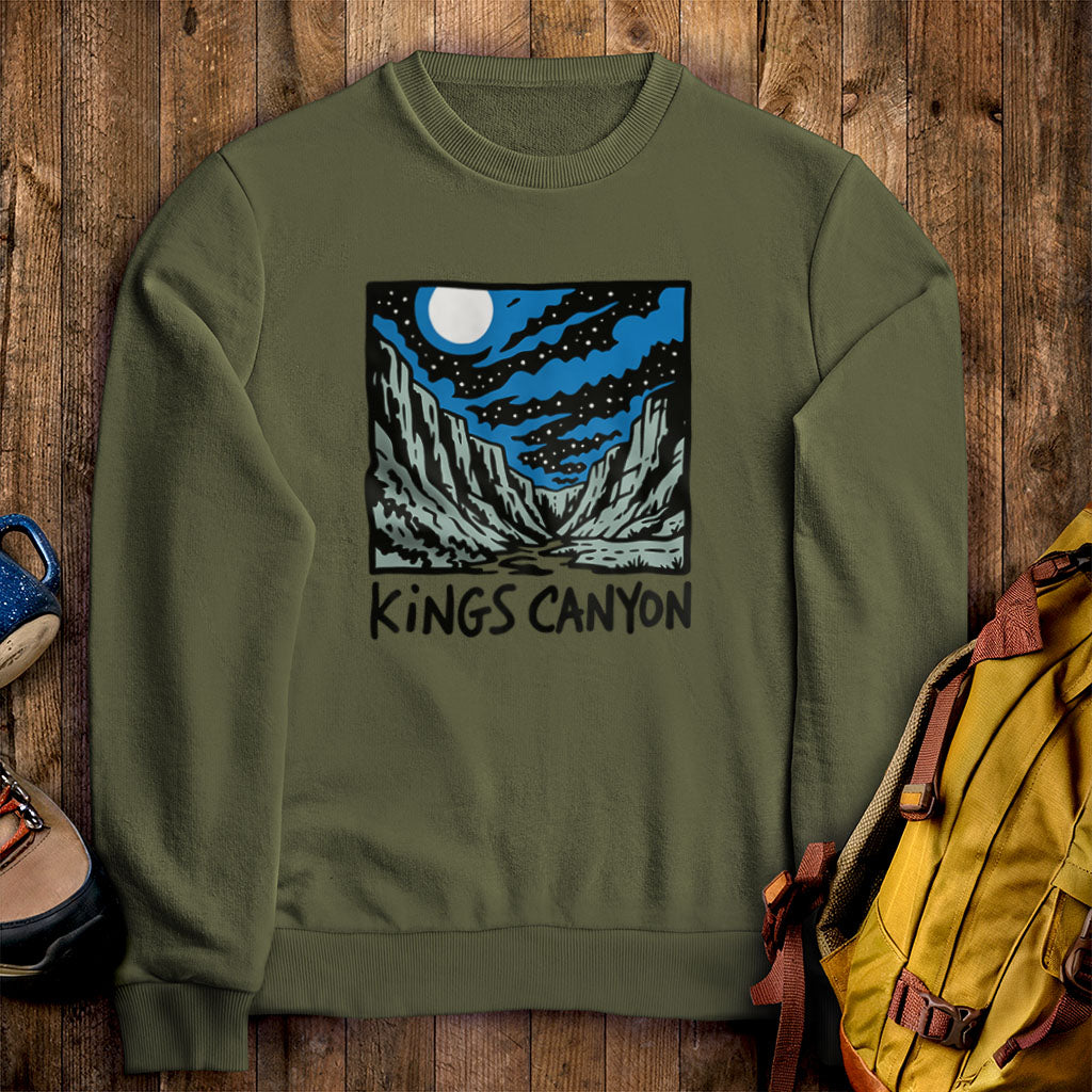 Kings Canyon at Night Crewneck Sweatshirt