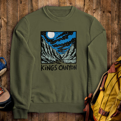 Kings Canyon at Night Crewneck Sweatshirt