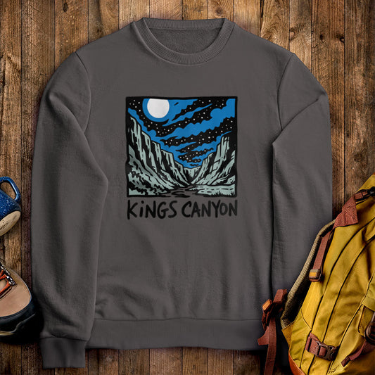Kings Canyon at Night Crewneck Sweatshirt