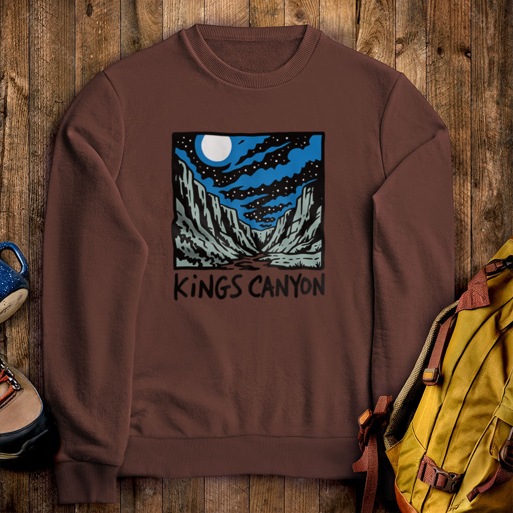 Kings Canyon at Night Crewneck Sweatshirt