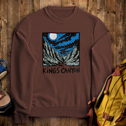 Kings Canyon at Night Crewneck Sweatshirt
