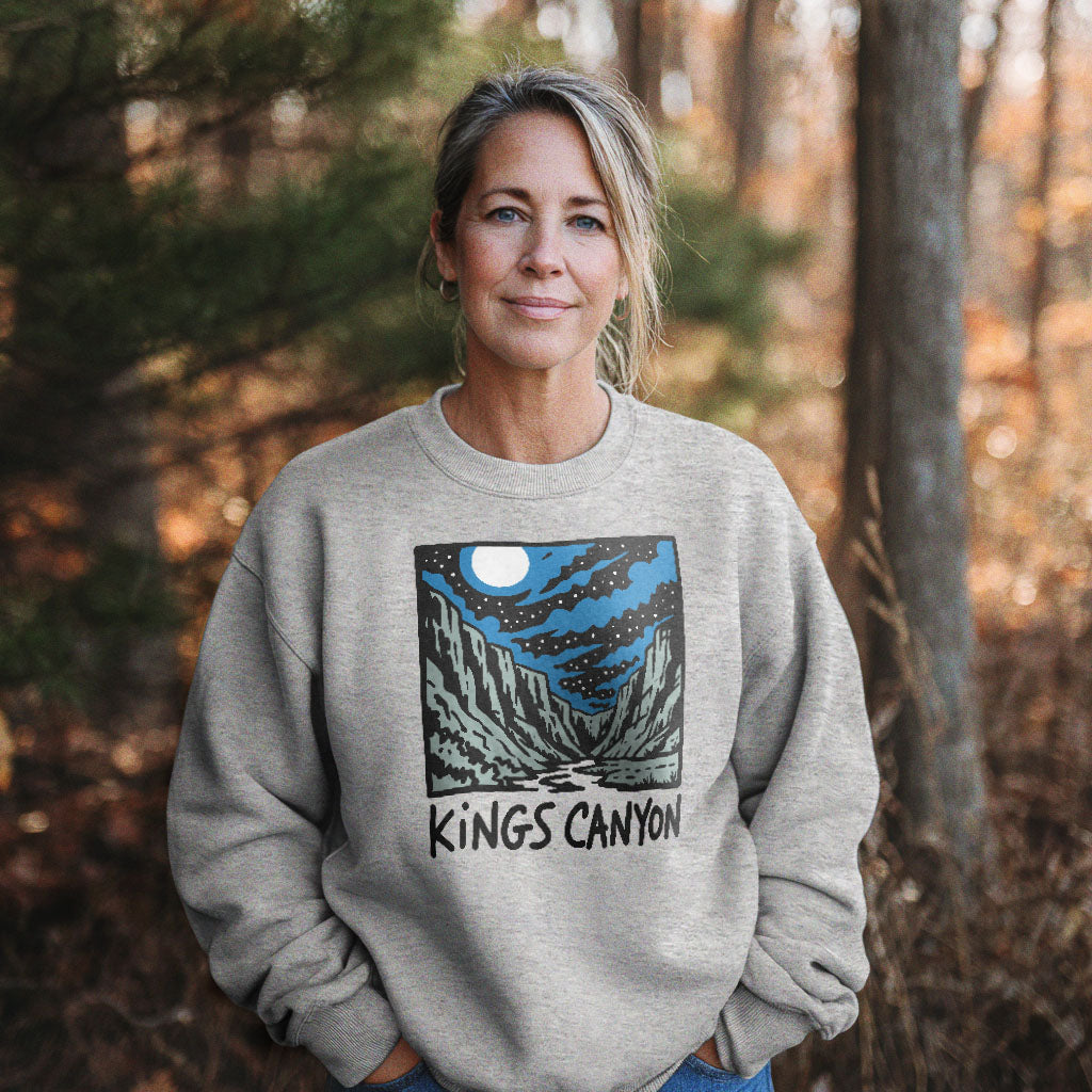 Kings Canyon at Night Crewneck Sweatshirt