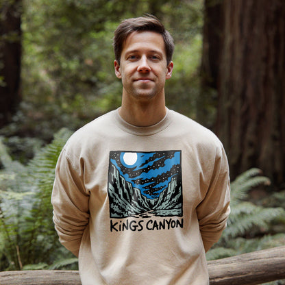 Kings Canyon at Night Crewneck Sweatshirt