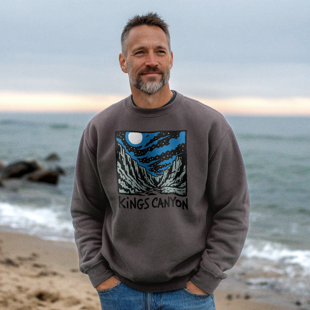 Kings Canyon at Night Crewneck Sweatshirt