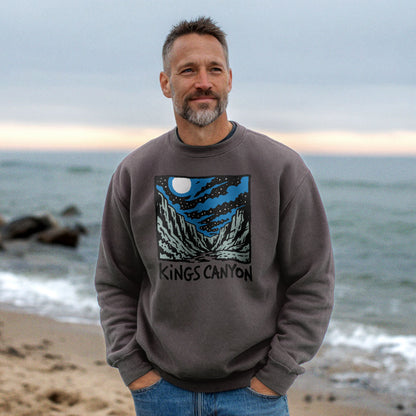 Kings Canyon at Night Crewneck Sweatshirt