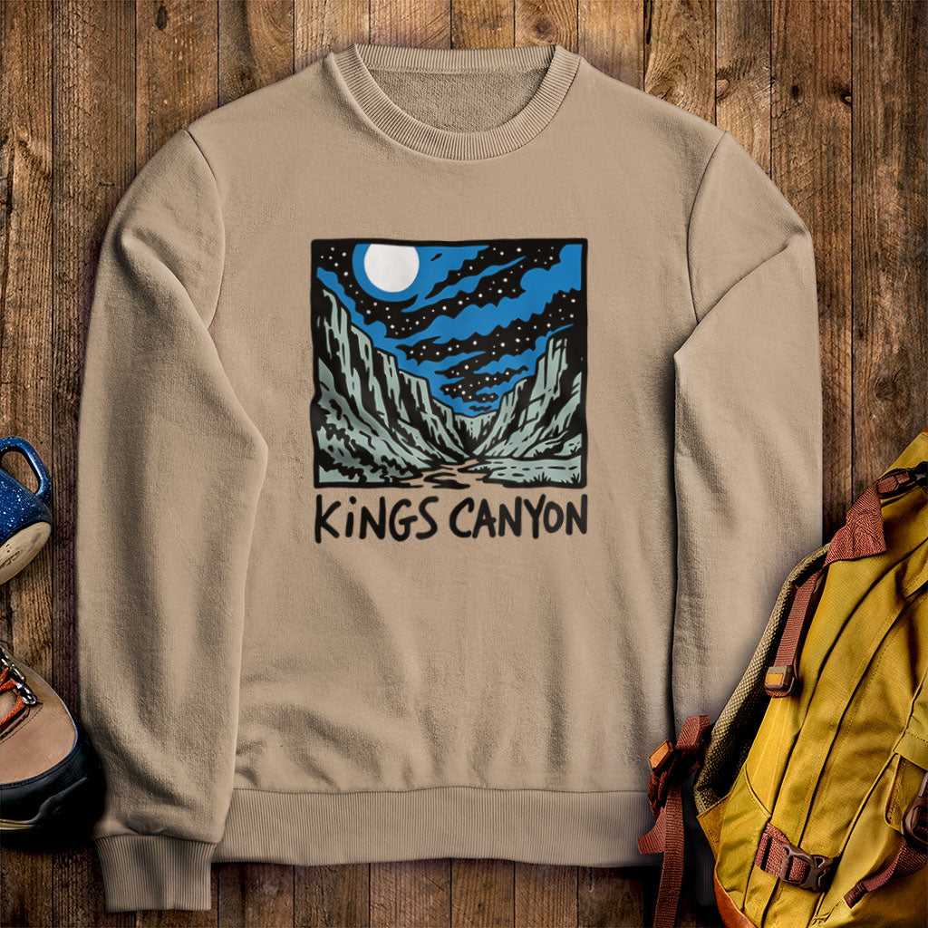 Kings Canyon at Night Crewneck Sweatshirt