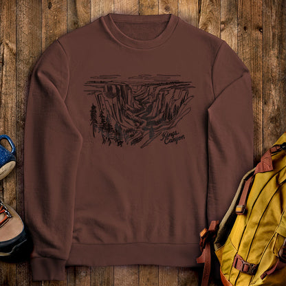 Kings Canyon Line Drawing Crewneck Sweatshirt