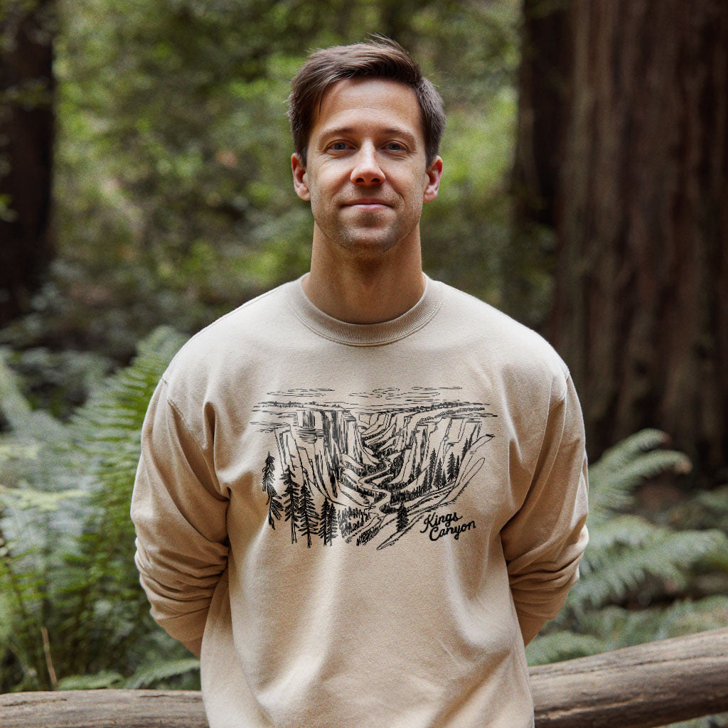 Kings Canyon Line Drawing Crewneck Sweatshirt