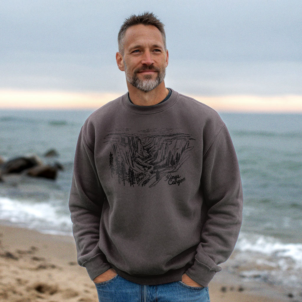 Kings Canyon Line Drawing Crewneck Sweatshirt