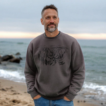 Kings Canyon Line Drawing Crewneck Sweatshirt