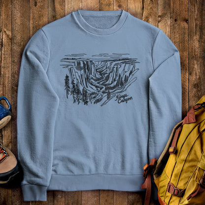 Kings Canyon Line Drawing Crewneck Sweatshirt