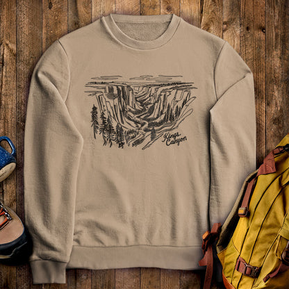 Kings Canyon Line Drawing Crewneck Sweatshirt