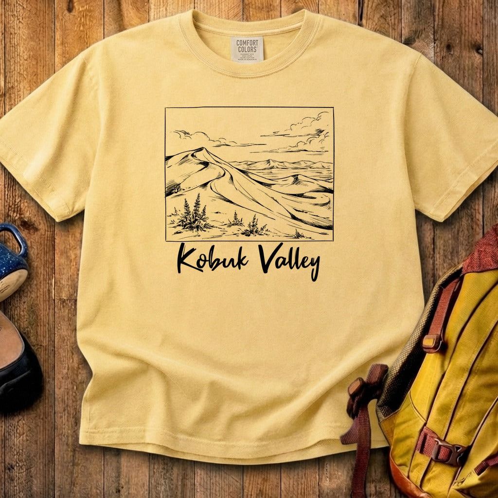 Kobuk Valley Line Drawing Cotton T-Shirt