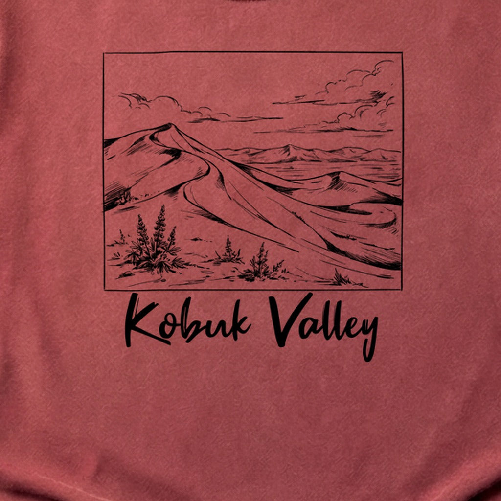 Kobuk Valley Line Drawing Cotton T-Shirt