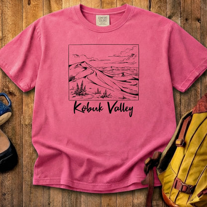 Kobuk Valley Line Drawing Cotton T-Shirt