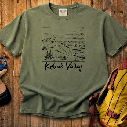 Kobuk Valley Line Drawing Cotton T-Shirt