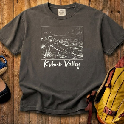 Kobuk Valley Line Drawing Cotton T-Shirt