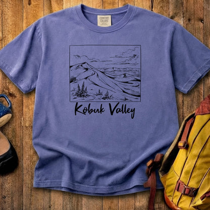 Kobuk Valley Line Drawing Cotton T-Shirt