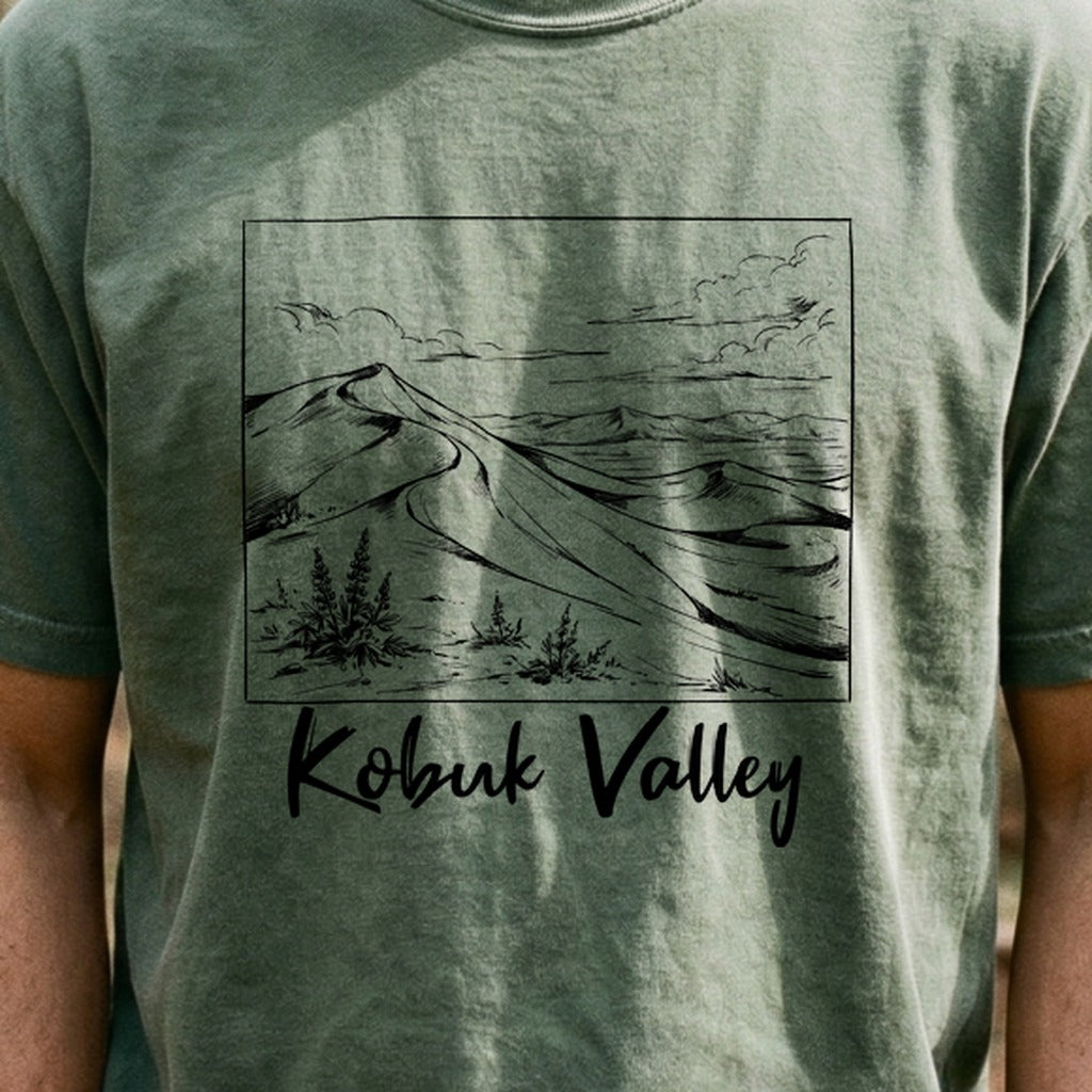 Kobuk Valley Line Drawing Cotton T-Shirt