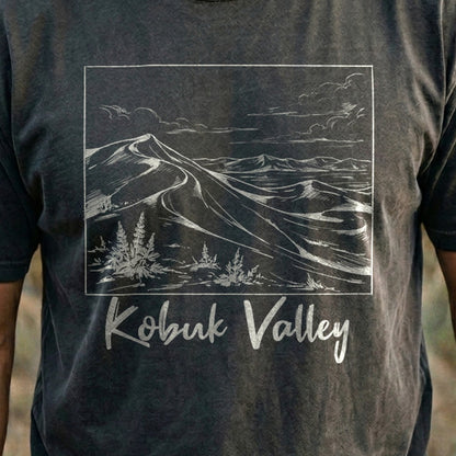 Kobuk Valley Line Drawing Cotton T-Shirt