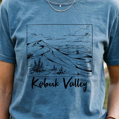 Kobuk Valley Line Drawing Cotton T-Shirt
