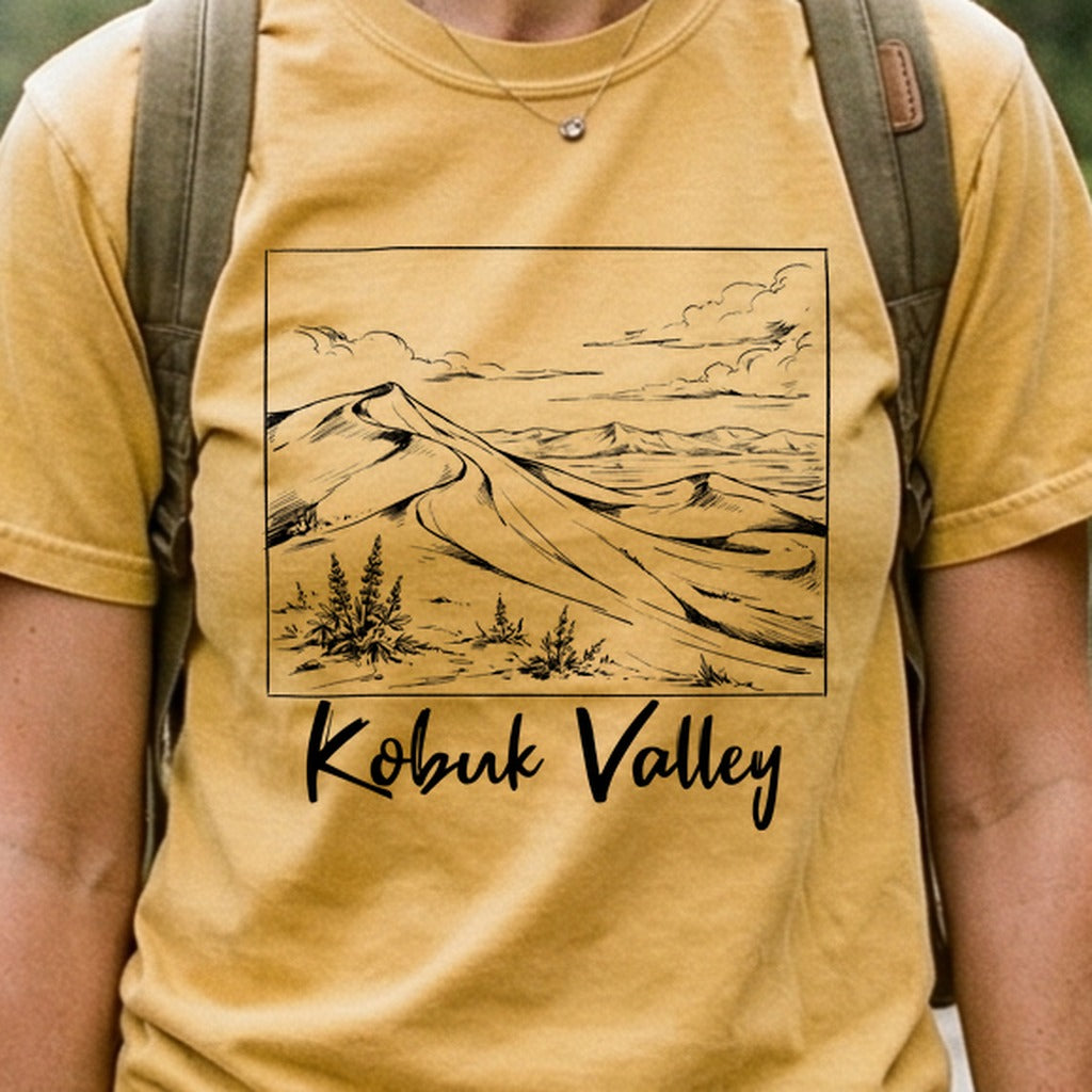 Kobuk Valley Line Drawing Cotton T-Shirt