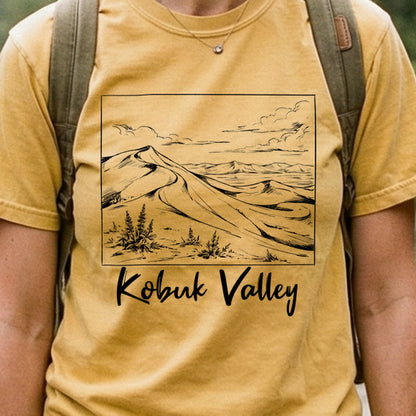 Kobuk Valley Line Drawing Cotton T-Shirt