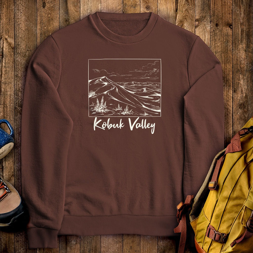 Kobuk Valley Line Drawing Crewneck Sweatshirt