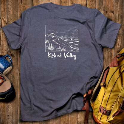 Kobuk Valley Line Drawing T-Shirt