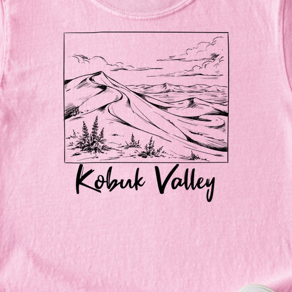 Kobuk Valley Line Drawing Kids Cotton T-Shirt