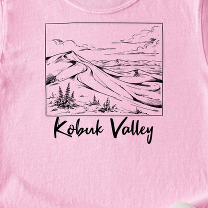 Kobuk Valley Line Drawing Kids Cotton T-Shirt