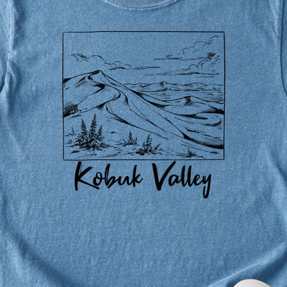 Kobuk Valley Line Drawing Kids Cotton T-Shirt
