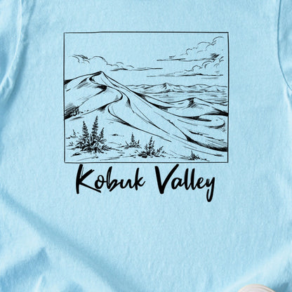 Kobuk Valley Line Drawing Kids Cotton T-Shirt