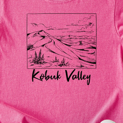 Kobuk Valley Line Drawing Kids Cotton T-Shirt