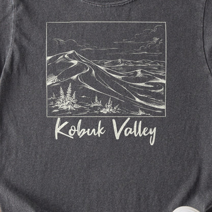 Kobuk Valley Line Drawing Kids Cotton T-Shirt