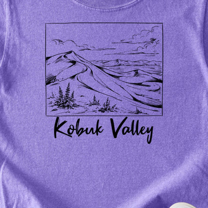 Kobuk Valley Line Drawing Kids Cotton T-Shirt