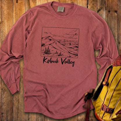Kobuk Valley Line Drawing Premium Long Sleeve