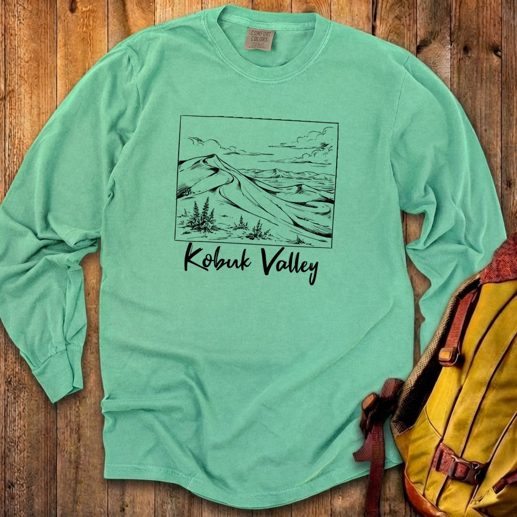 Kobuk Valley Line Drawing Premium Long Sleeve