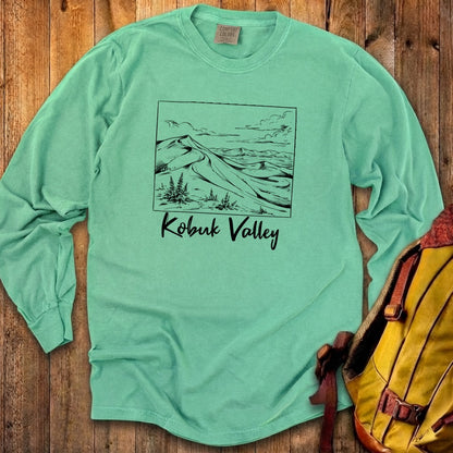 Kobuk Valley Line Drawing Premium Long Sleeve