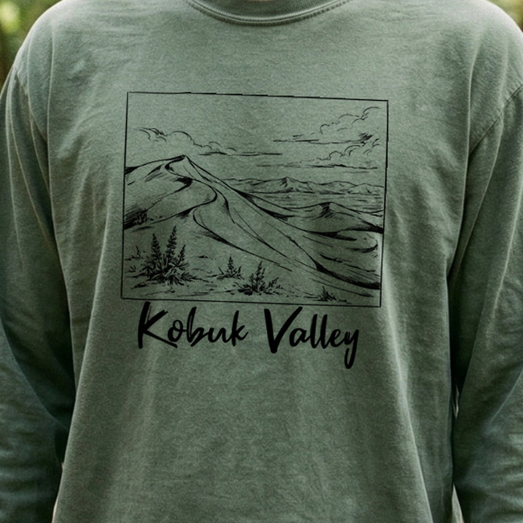 Kobuk Valley Line Drawing Premium Long Sleeve