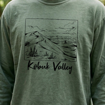 Kobuk Valley Line Drawing Premium Long Sleeve