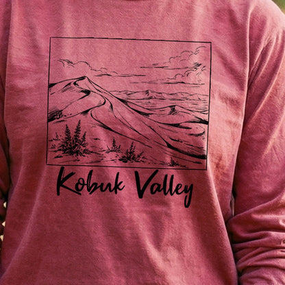 Kobuk Valley Line Drawing Premium Long Sleeve